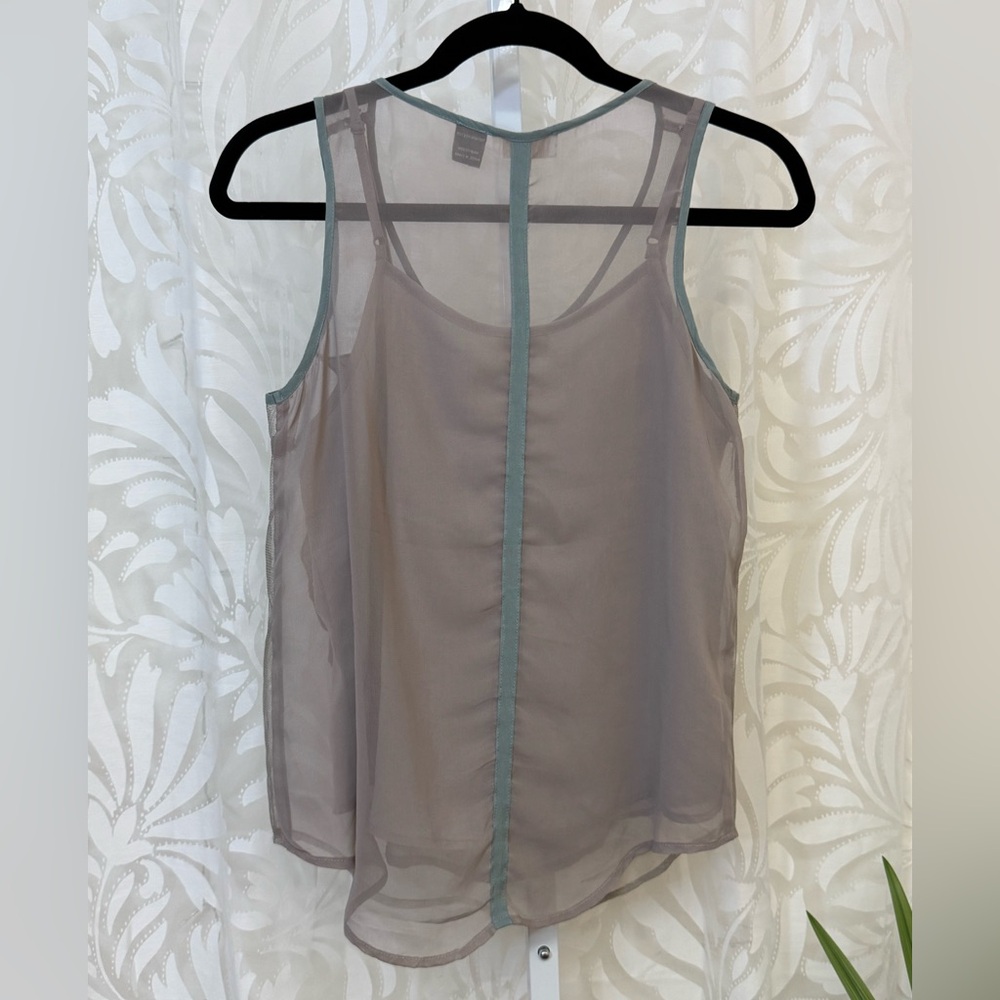 Miss Me Double Tank with Blue Floral Embroidery and Beaded - Picture 3 of 12